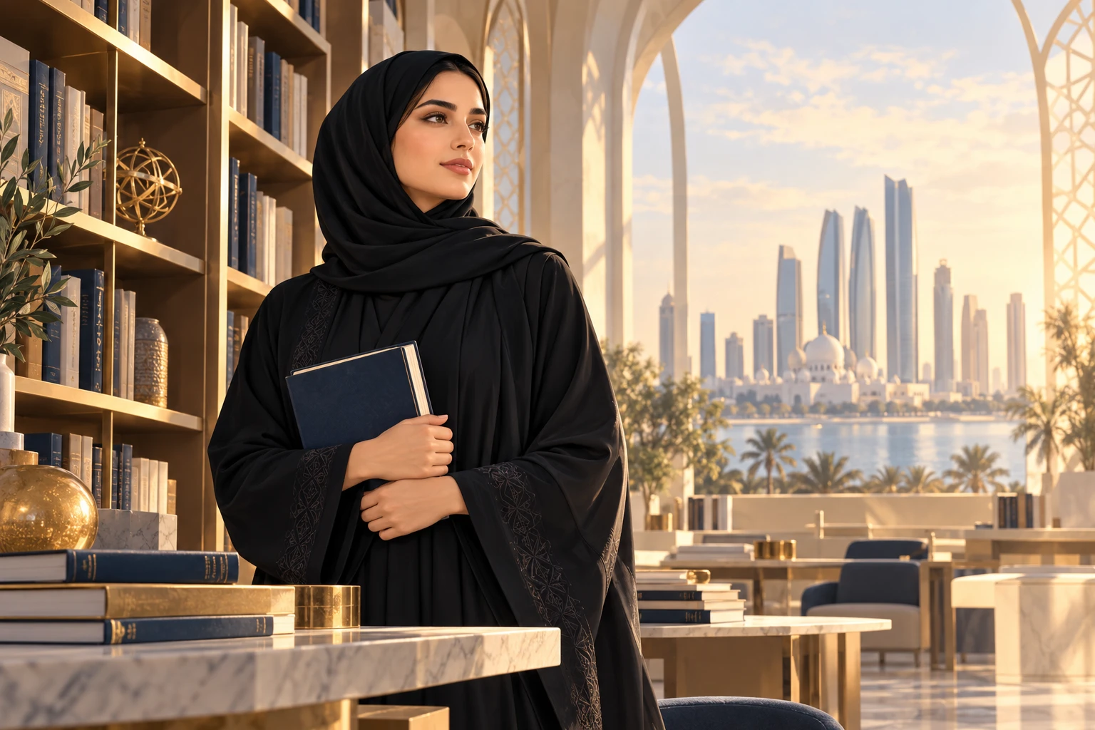 صورة تعبيرية عن المرأة الإماراتية والمعرفة والمشاركة