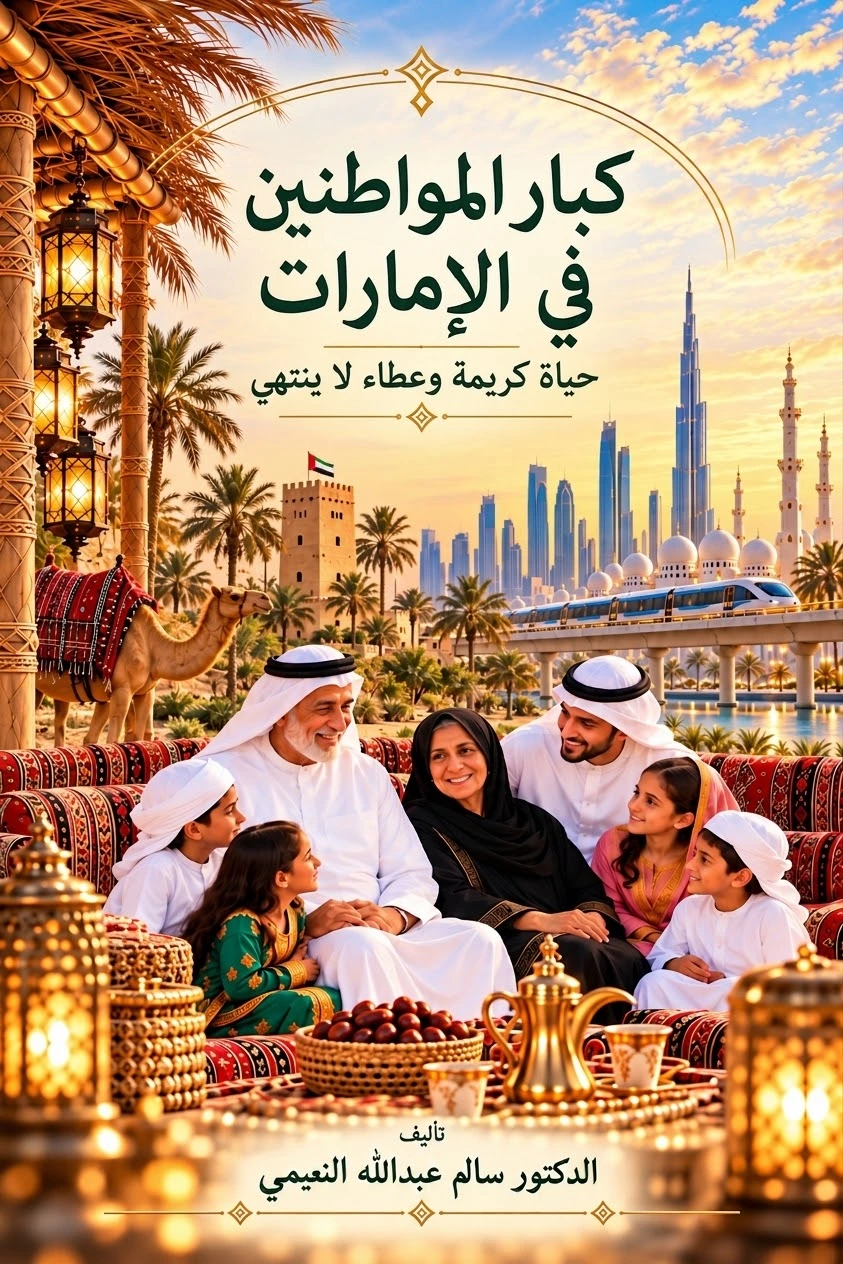 غلاف كتاب كبار المواطنين في الإمارات: حياة كريمة وعطاء لا ينتهي